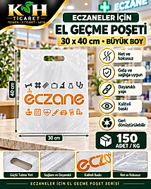 ECZANE EL GEÇME POŞET BÜÜYÜK 30X40